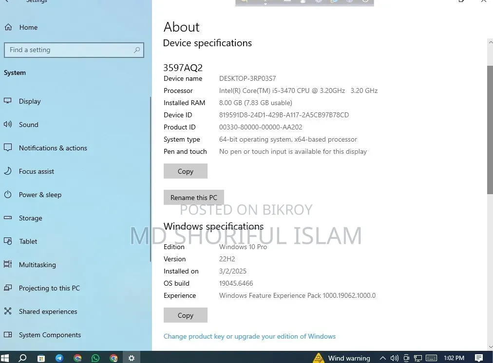 Desktop Computer Lenovo ideacentre 720 8GB Intel Core i5 HDD+SSD 500GB