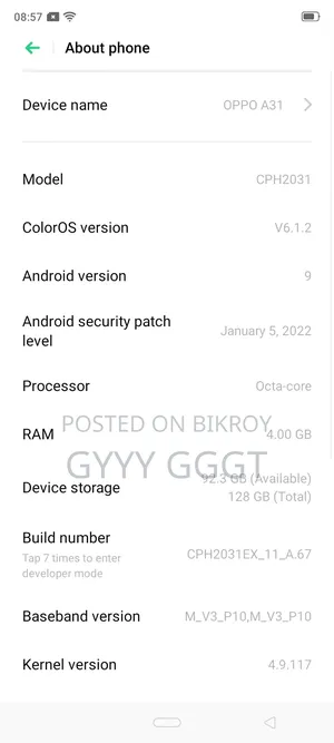 Oppo A31 128 GB Blue