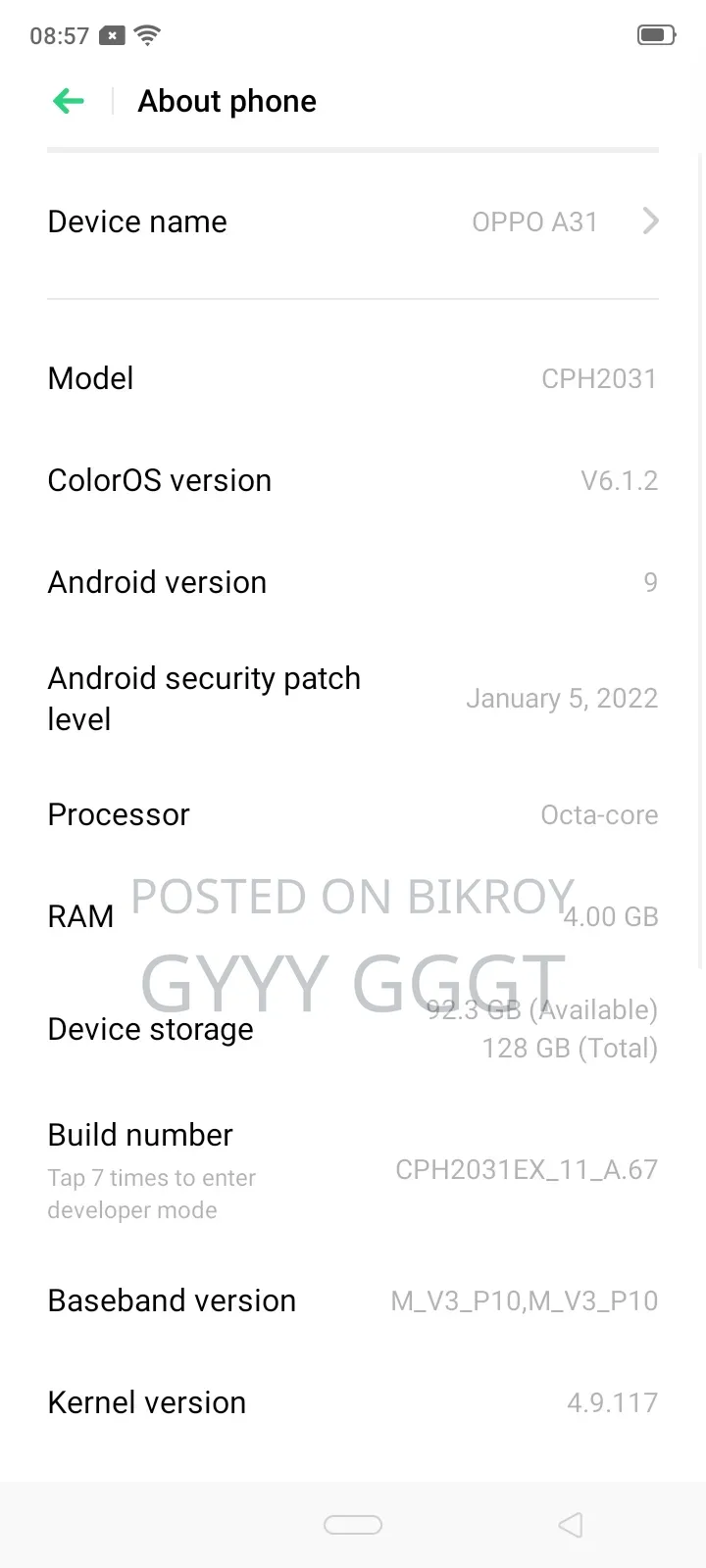 Oppo A31 128 GB Blue