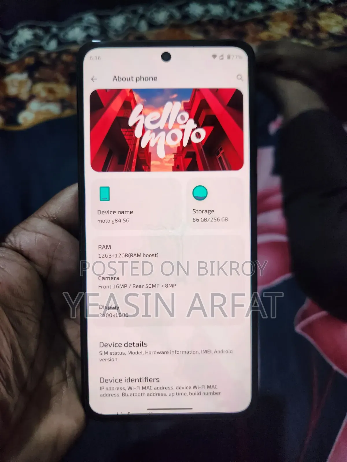 Motorola Moto G84 5G 256 GB Purple