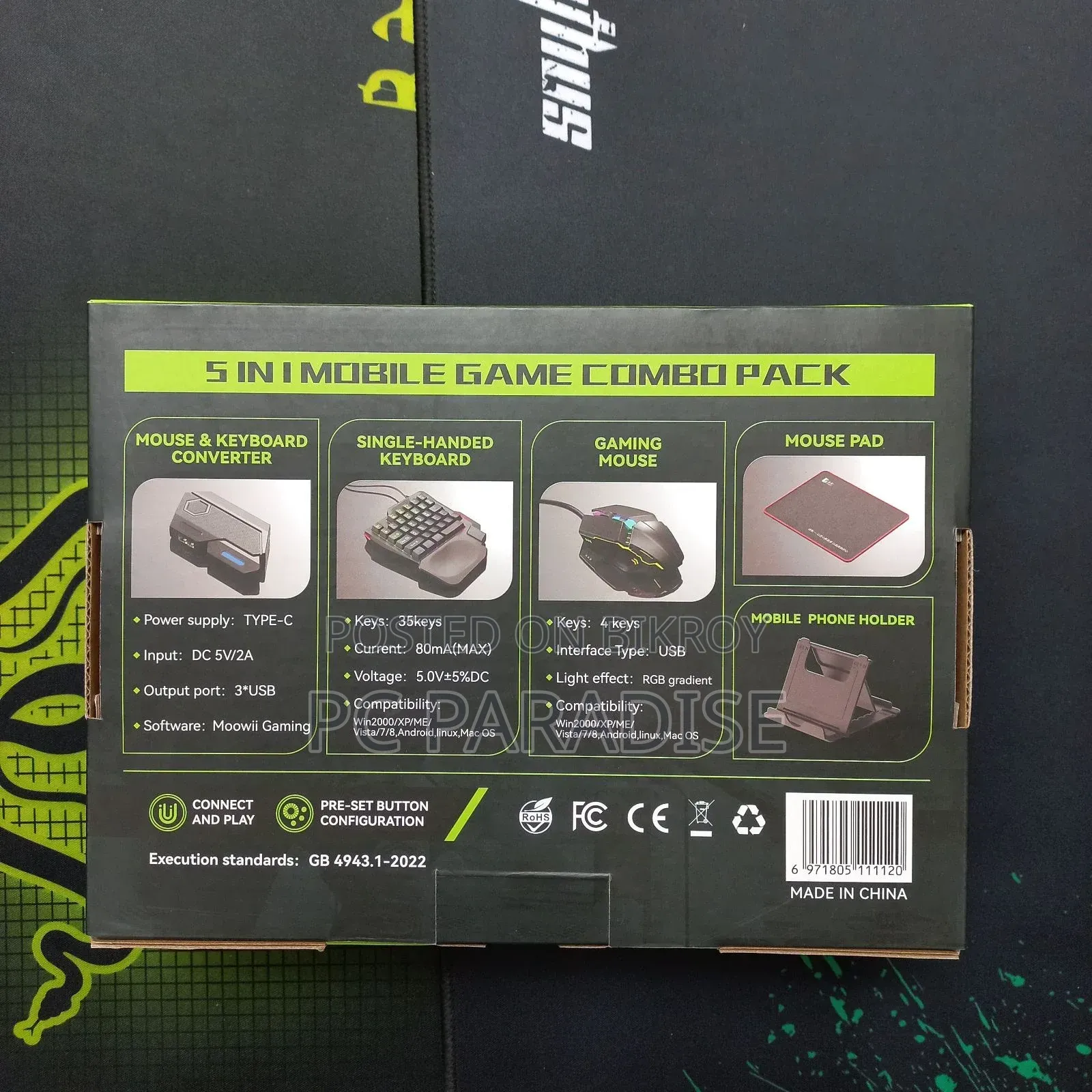 5 in 1 RGB Gaming Combo Pack