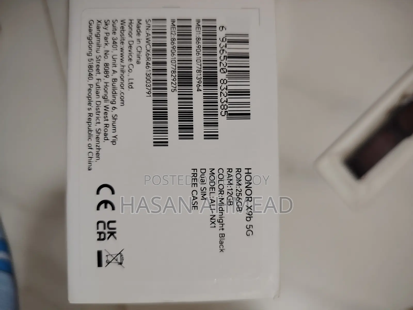 Honor X9b 5G 256 GB Black