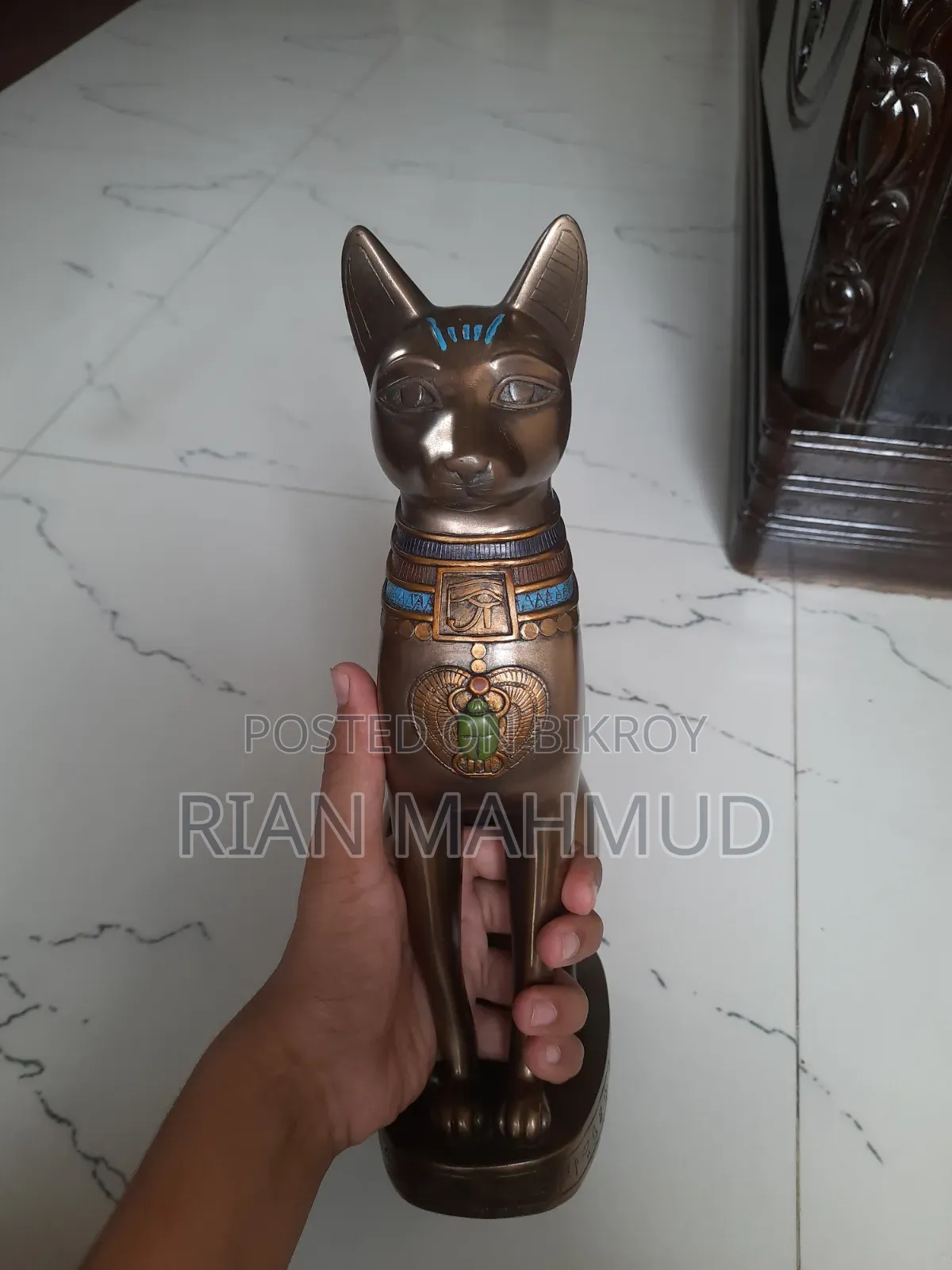 For Sale: Premium Egyptian Bastet Cat Statue (১২ ইঞ্চি এন্টিক শো-পিস)