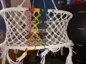 colorful jute baby cradle