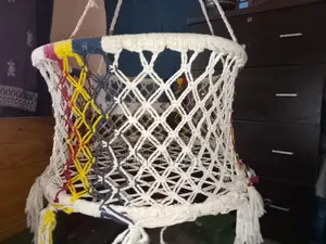 colorful jute baby cradle