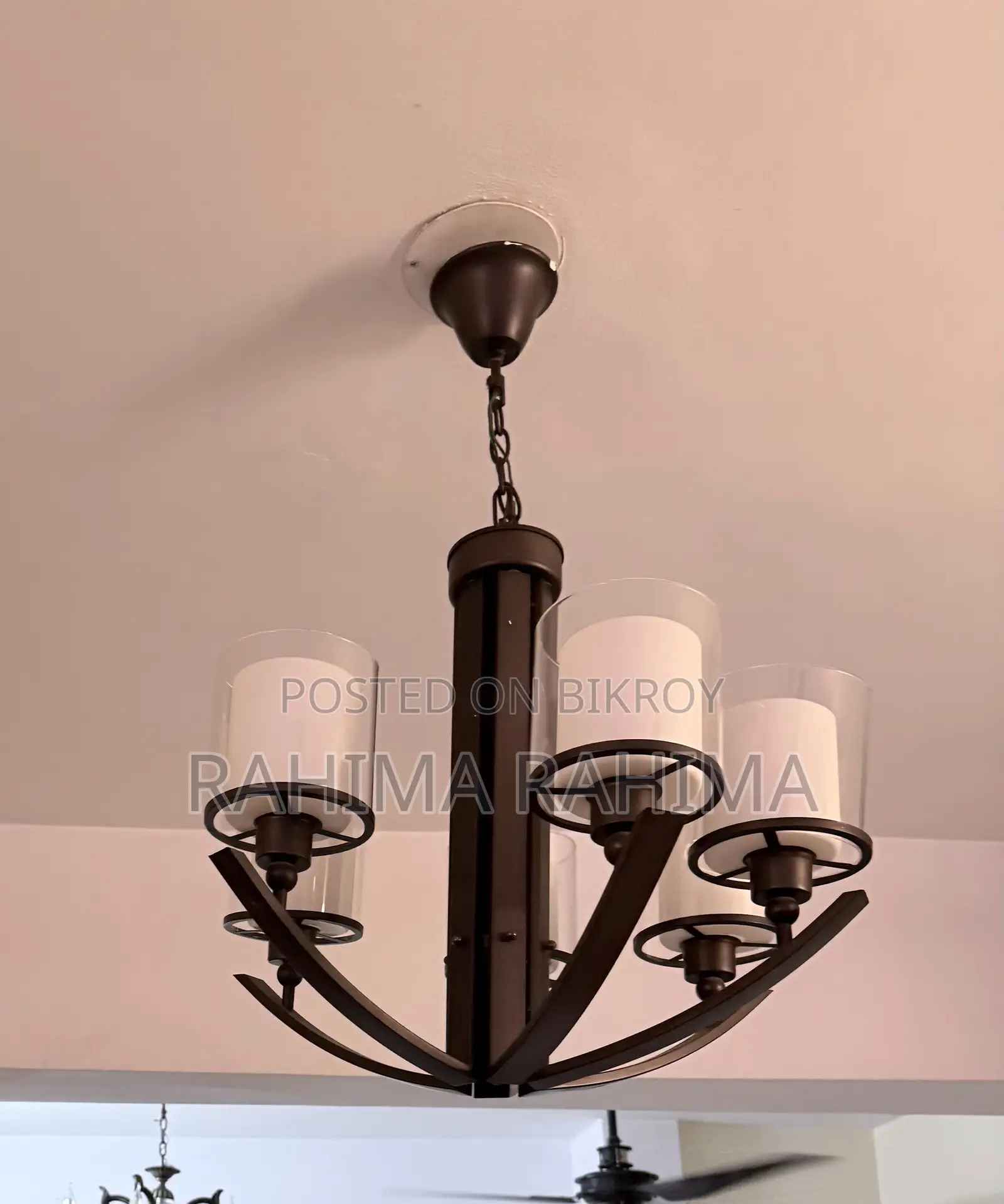 Antique Chandelier (Dark Brown Rose Gold)