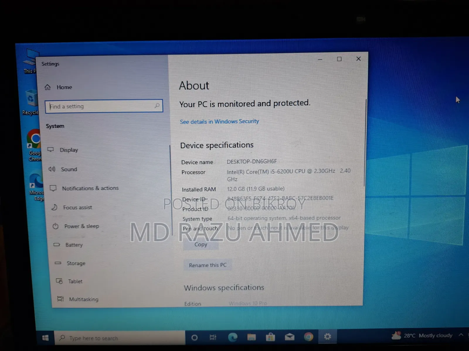 Laptop HP Probook 450 12GB Intel Core I5 SSHD+SSD 500GB