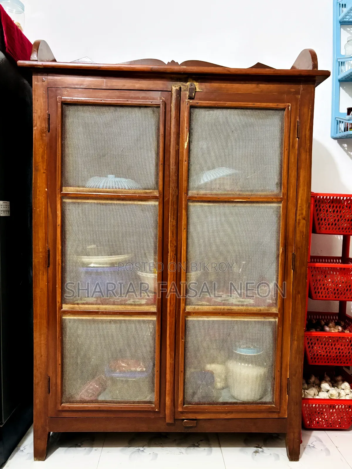 Neem wood food cabinet