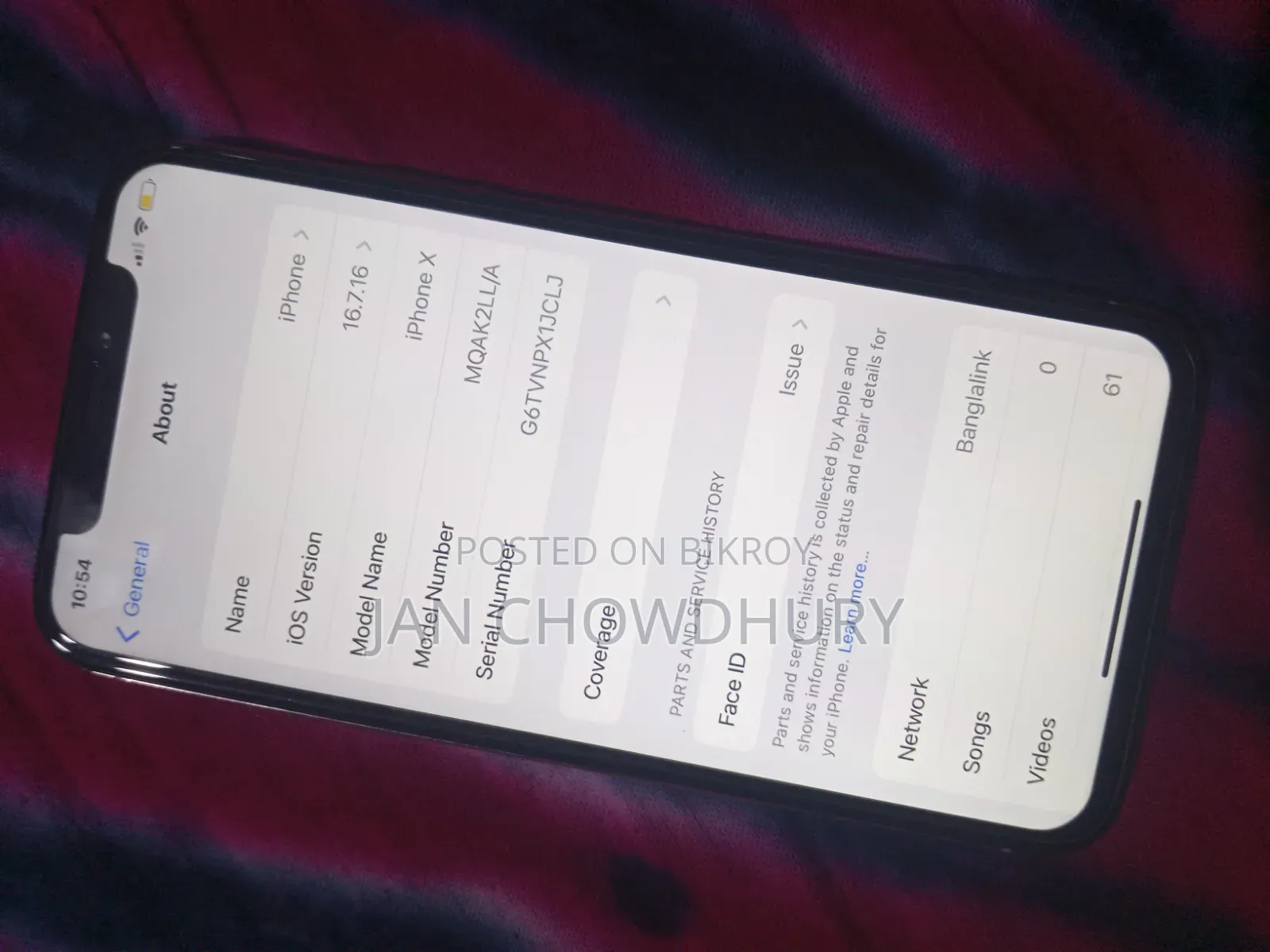 Apple iPhone X 64 GB White