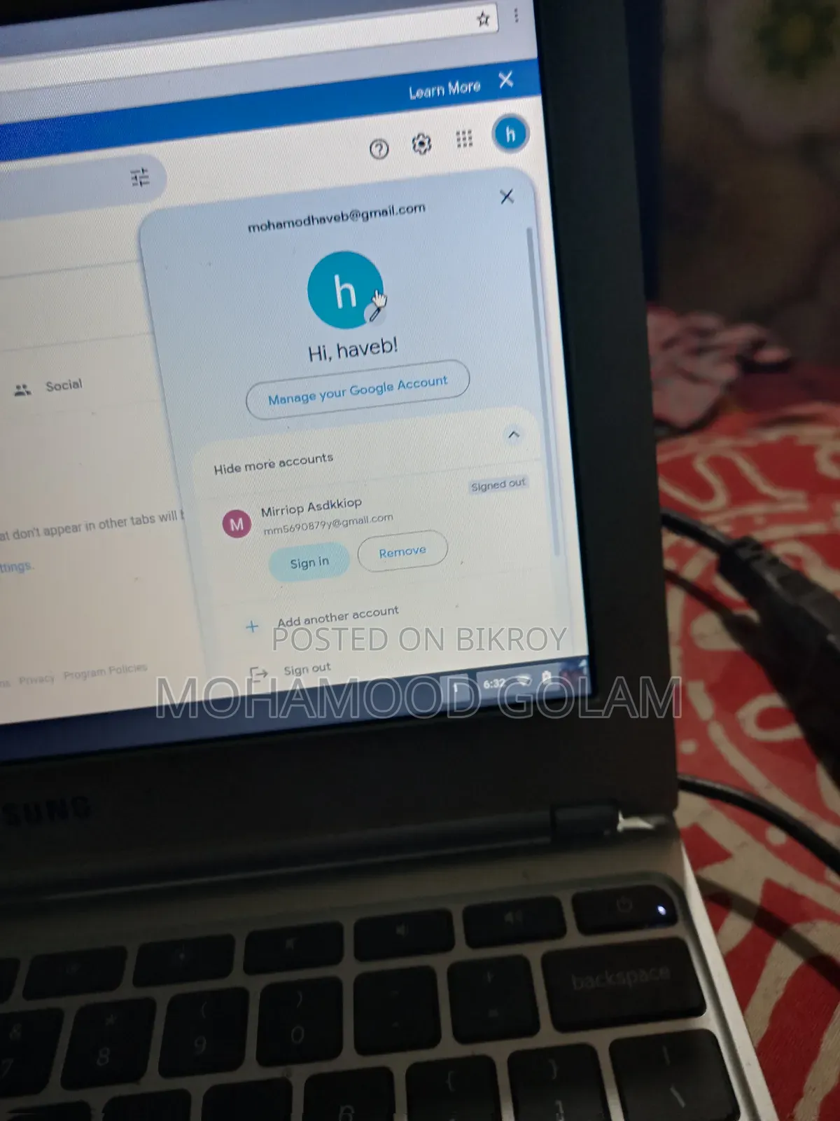 Laptop Samsung Chromebook 3 11 4GB HDD 512GB