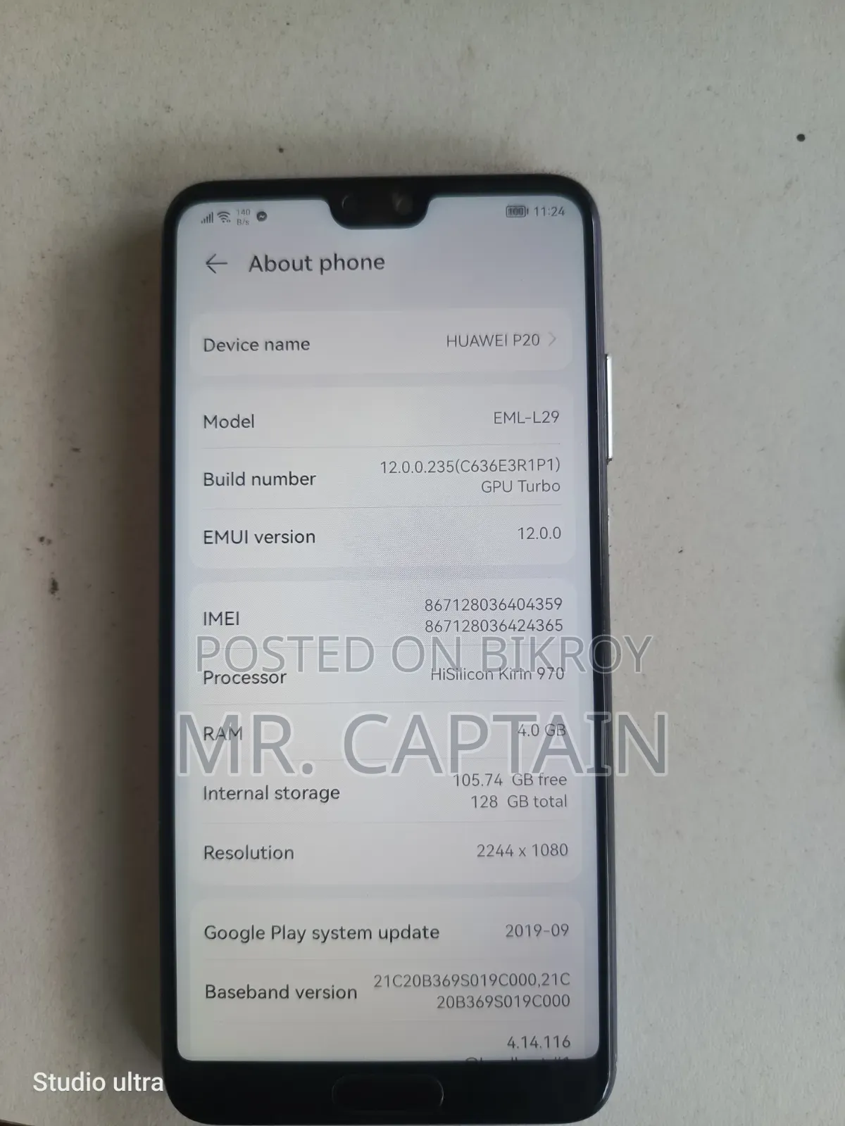 Huawei P20 128 GB Black