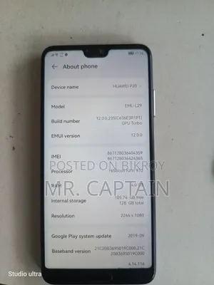 Huawei P20 128 GB Black