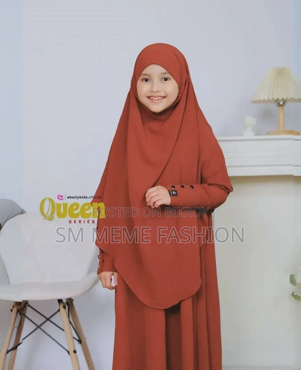 Baby Button Burqa Dubai Cherry Fabric