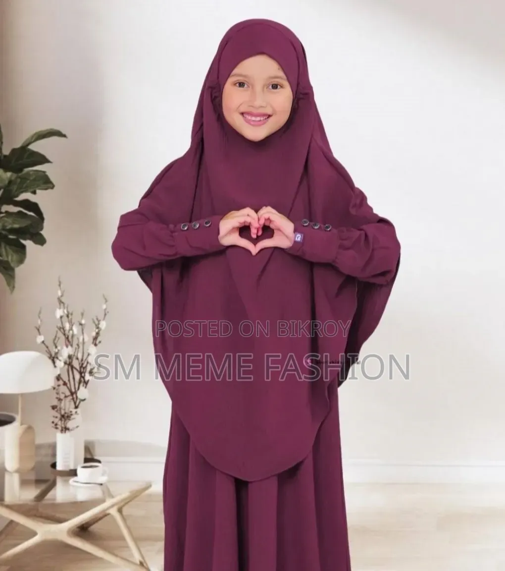 Baby Button Burqa Dubai Cherry Fabric