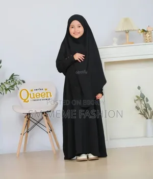 Baby Button Burqa Dubai Cherry Fabric