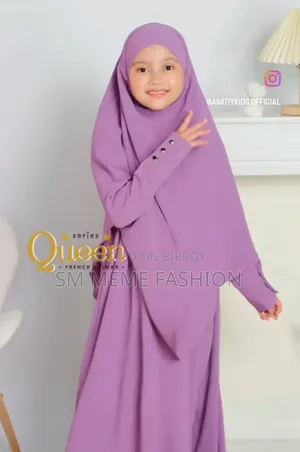 Baby Button Burqa Dubai Cherry Fabric