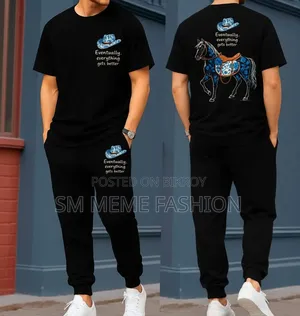 Export Quality 100% Cotton Fabrics Tshirt Trouser Combo Set
