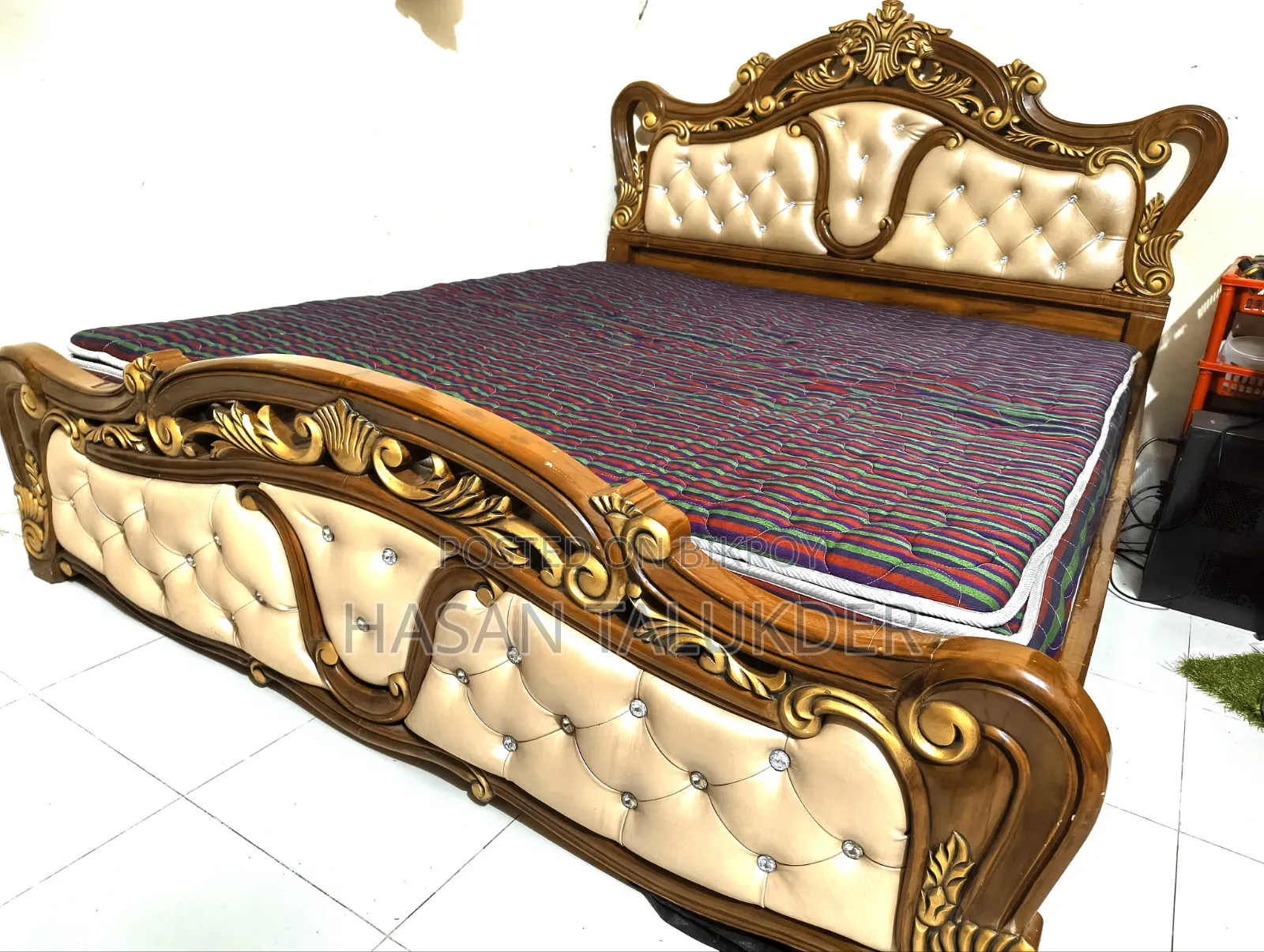 Bed + Mattress + Small Bed + Two Side Tables