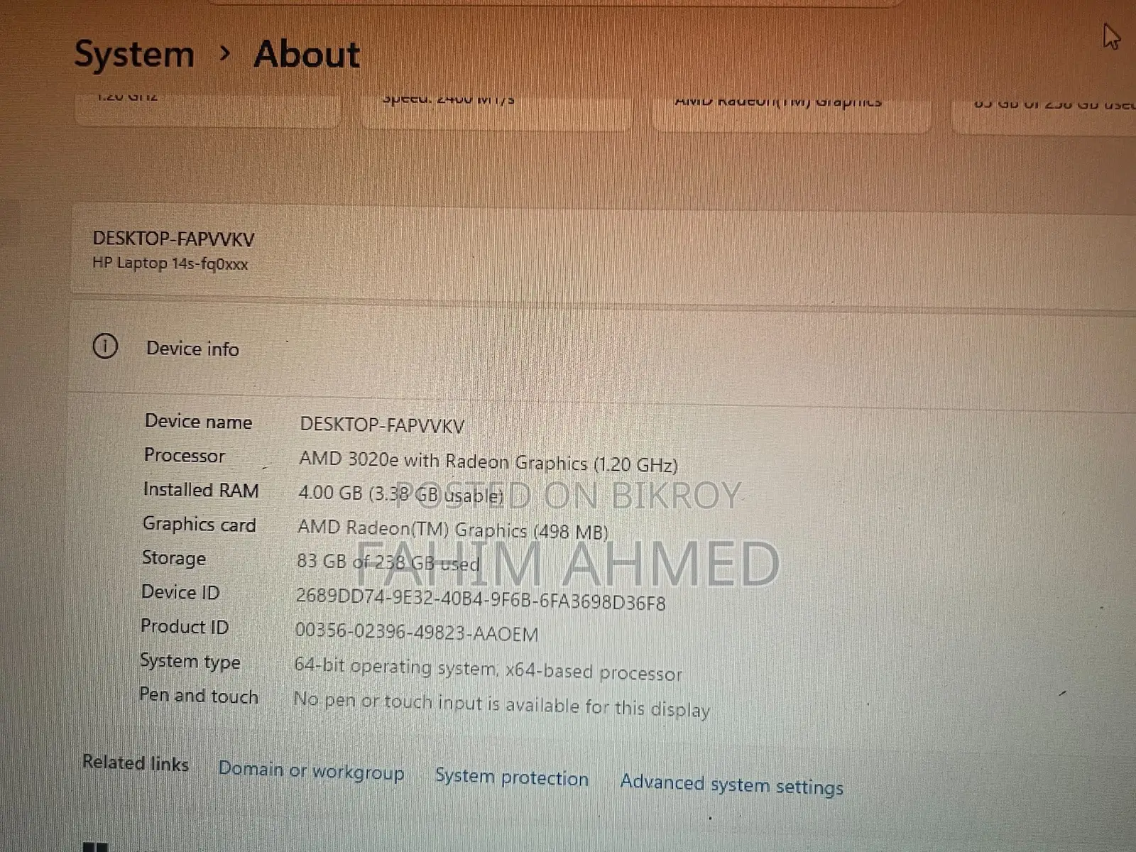 Laptop HP EliteBook 840 G3 4GB AMD HDD 256GB
