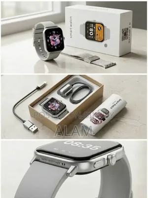 Brand new Laxasfit smartwatch with a gorgeous silver metal chain! (Full Box)