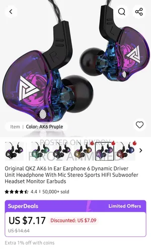 Original Qkz Ak6 Earphone
