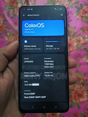 Oppo Reno7 Pro 5G 256 GB Blue