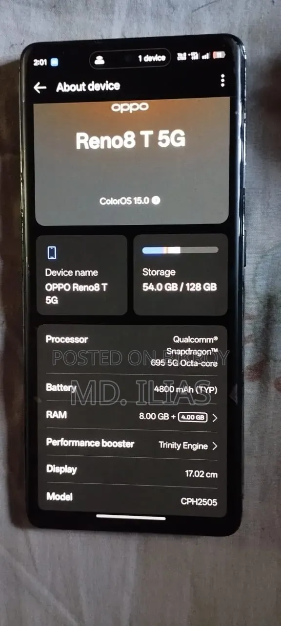 Oppo Reno8 T 5G 128 GB Silver