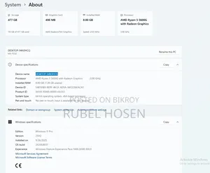 Desktop Computer 8GB AMD Ryzen 5 HDD 512GB