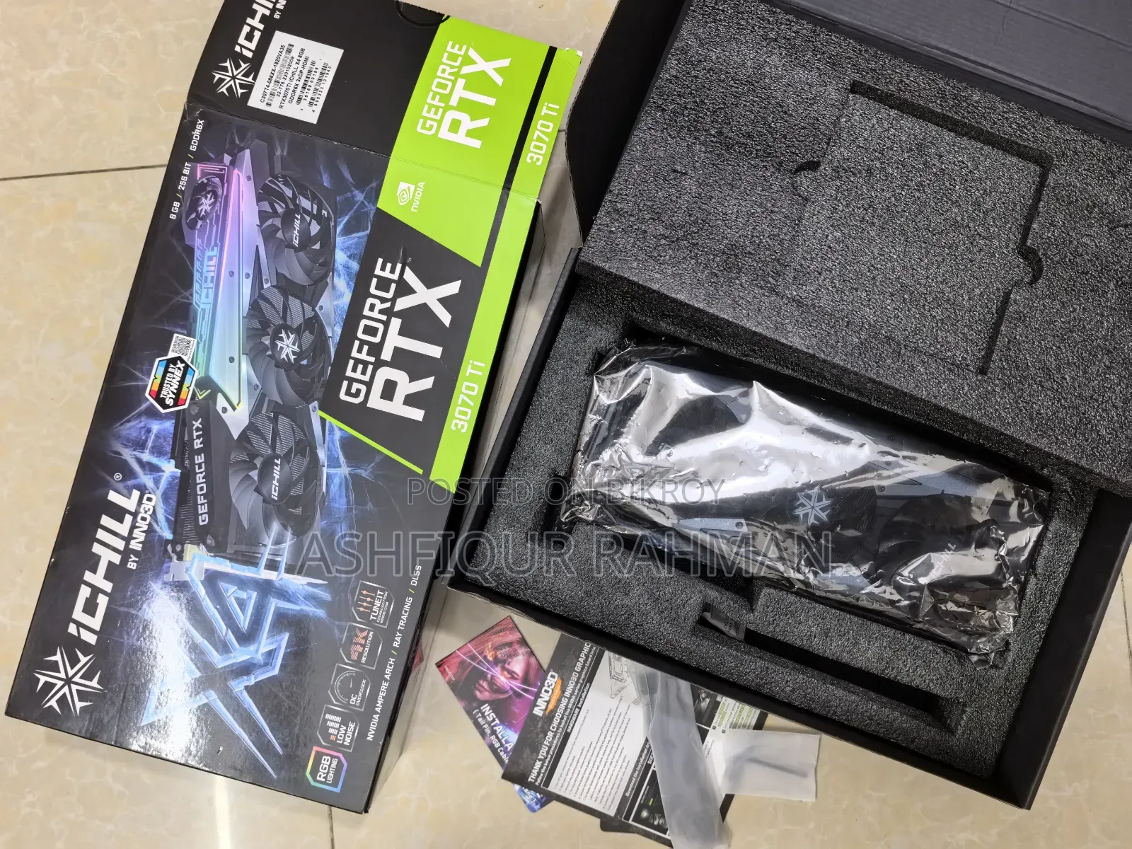 Inno3d RTX 3070ti 8gb Gddr6x Graphics Card