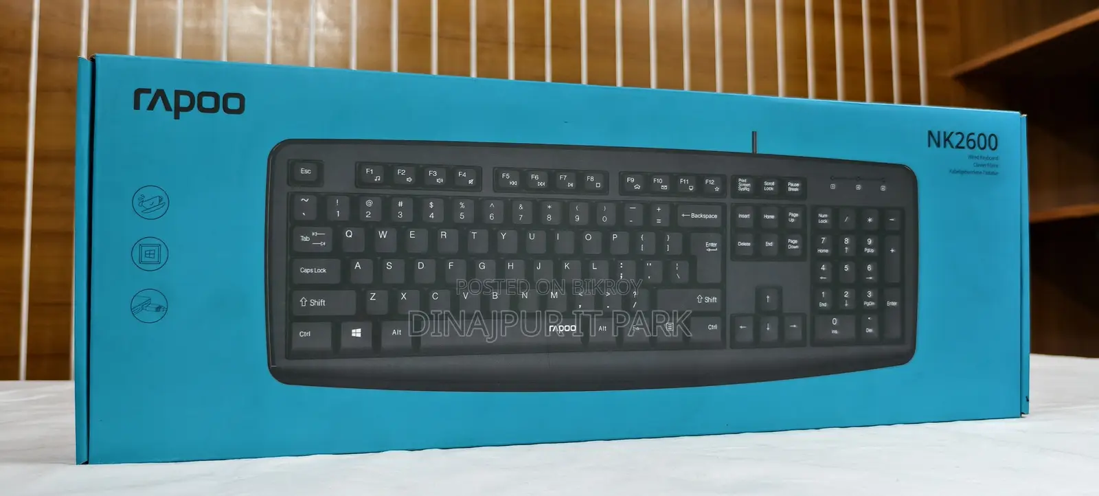 Rapoo Nk2600 Usb বাংলা-ইংরেজি Wired Multimedia Keyboard