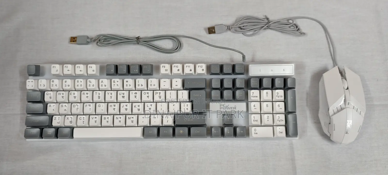 Pc Power Km02w Rainbow Lighting Wired Gaming Keyboard & Mouse Combo