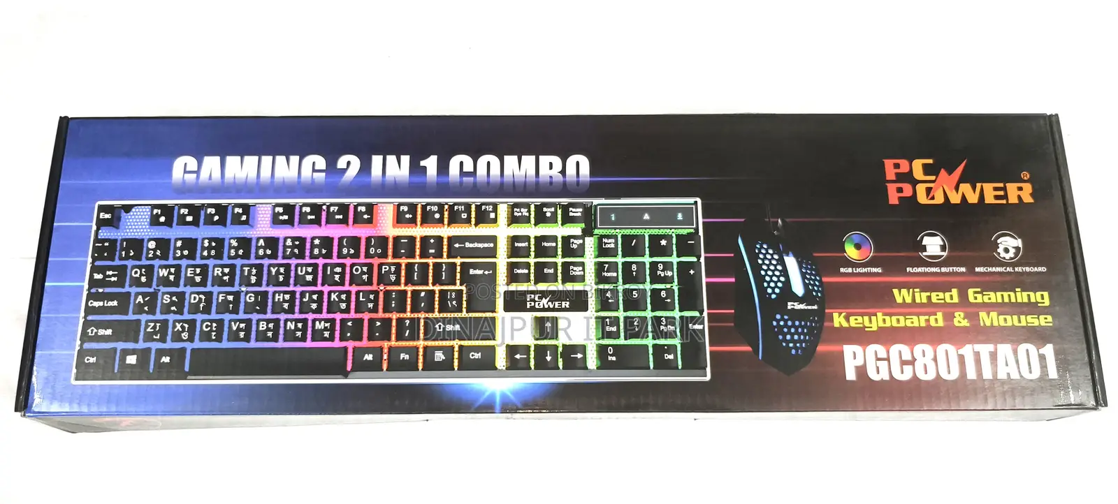 Pc Power Pgc801ta01 RGB Wired Gaming Keyboard Mouse Combo