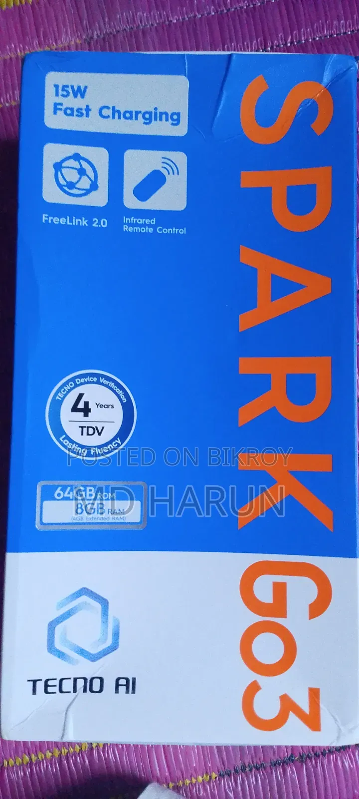 New Tecno Spark Go 64 GB Black