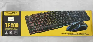 T-wolf Tf200 Rainbow Backlit Wired Gaming Keyboard & Mouse Combo