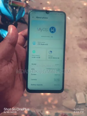 নতুন জেডটিই ব্লেড এ৩৫ ৬৪ জিবি কালো