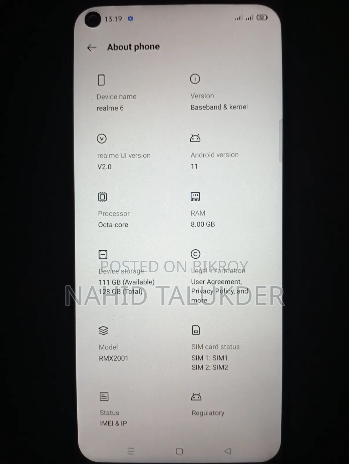 Realme 6 128 GB Blue