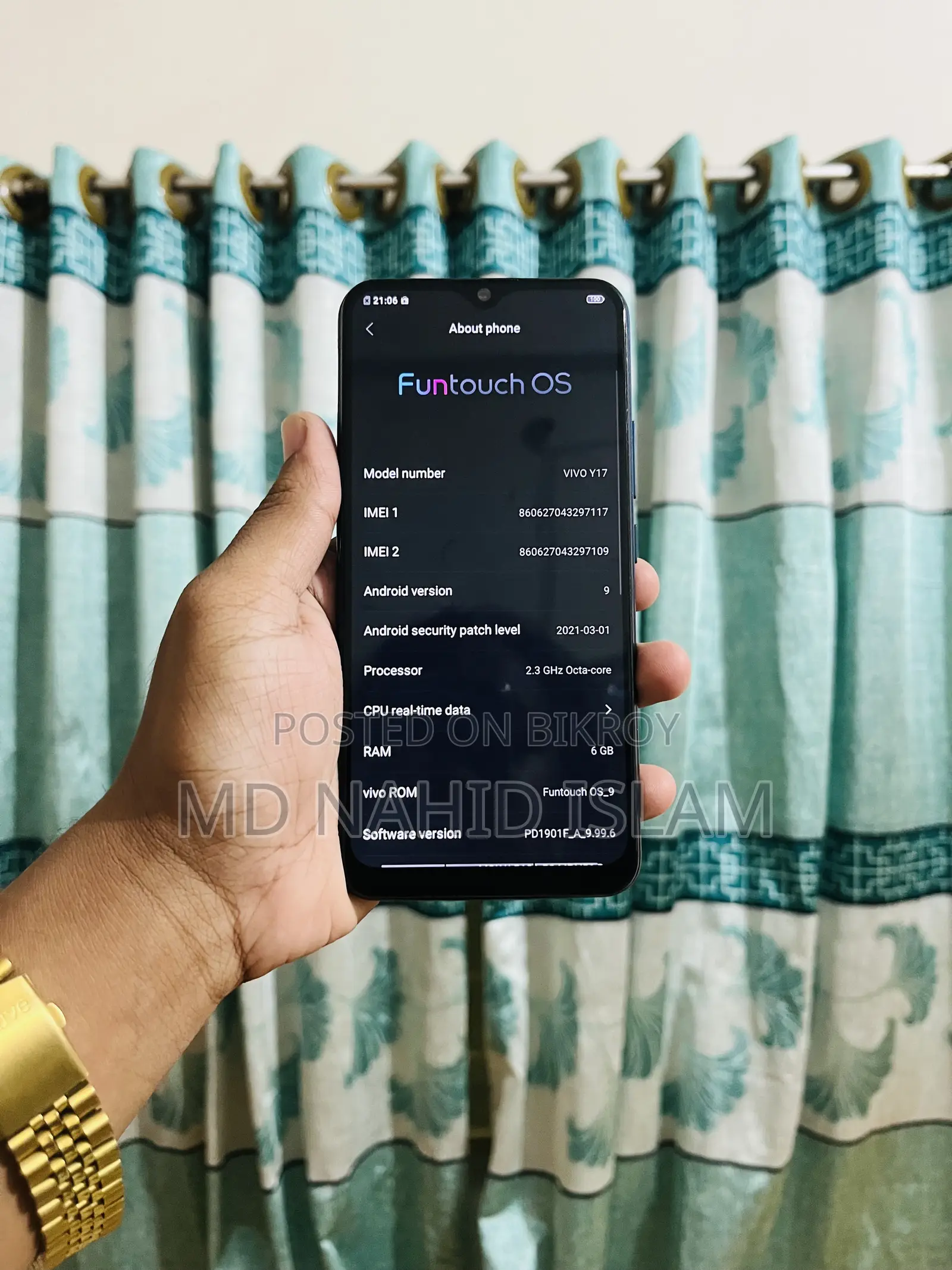 Vivo Y15 64 GB Blue