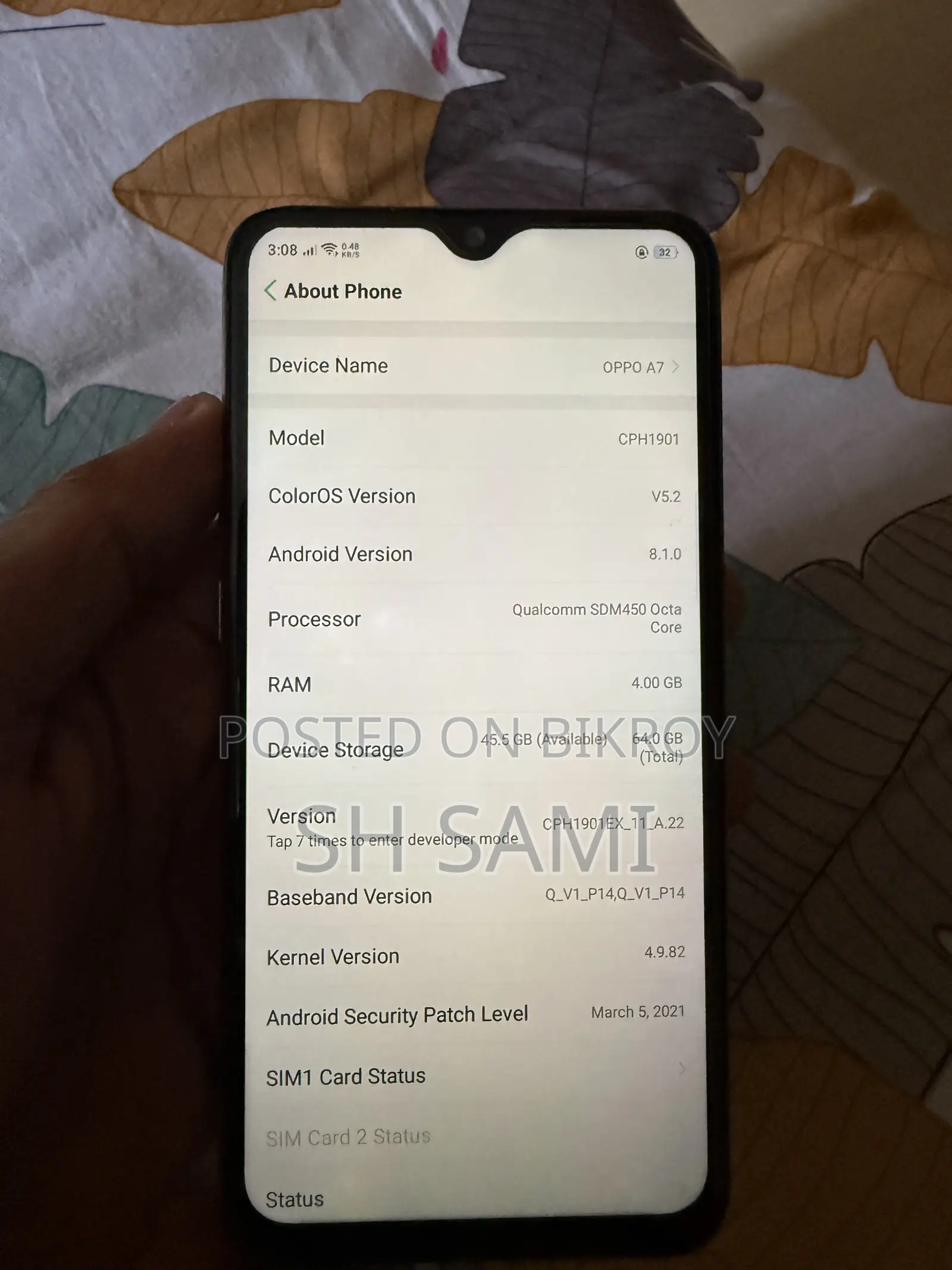 Oppo A7 64 GB Silver