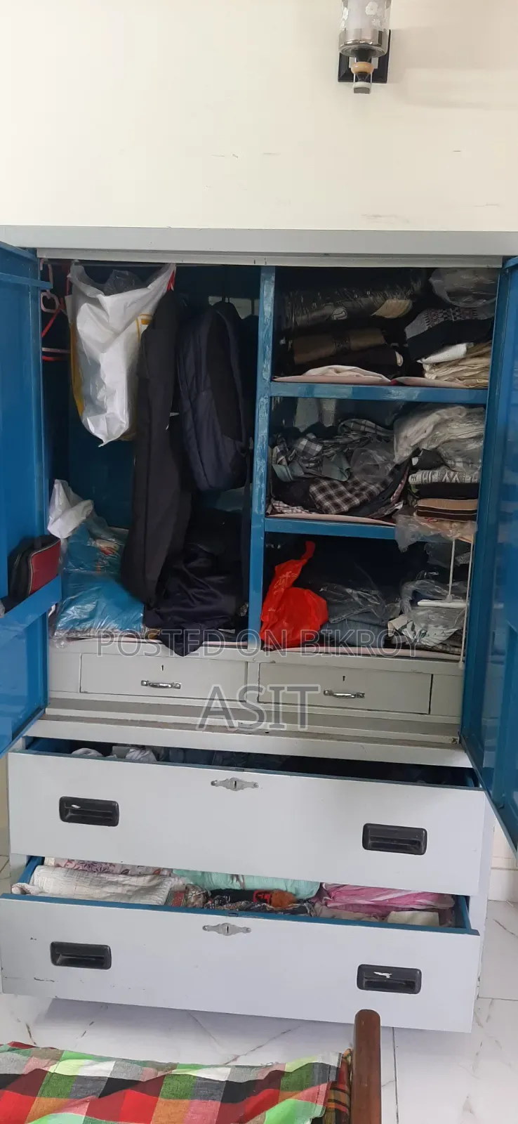 A steel wardrobe for sale