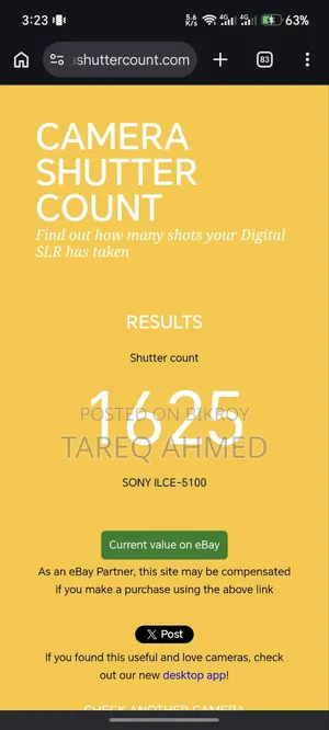 Sony A5100 16-50mm Kit Lens With Box Type-C Battery, 32 Gb Sd Card