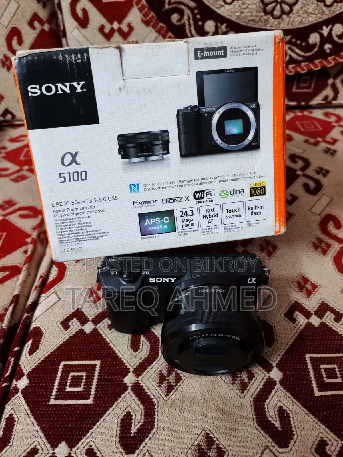 Sony A5100 16-50mm Kit Lens With Box Type-C Battery, 32 Gb Sd Card