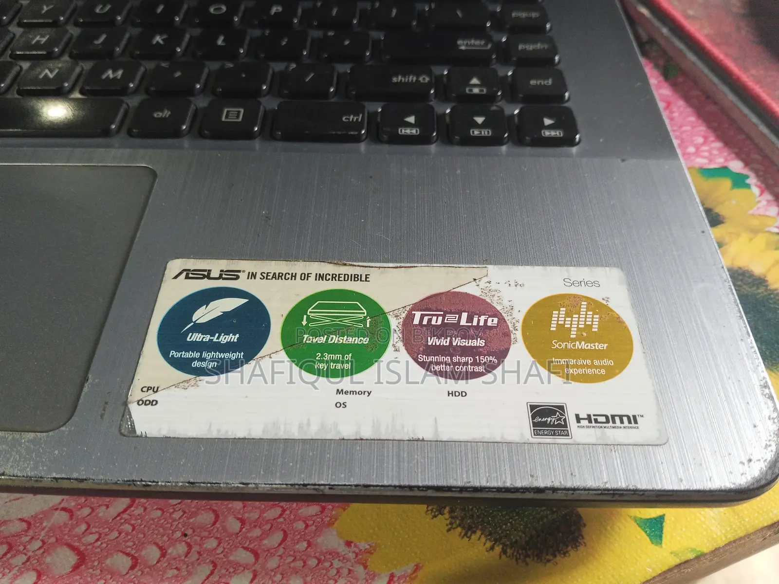 Laptop Asus 4GB Intel Pentium SSD 128GB