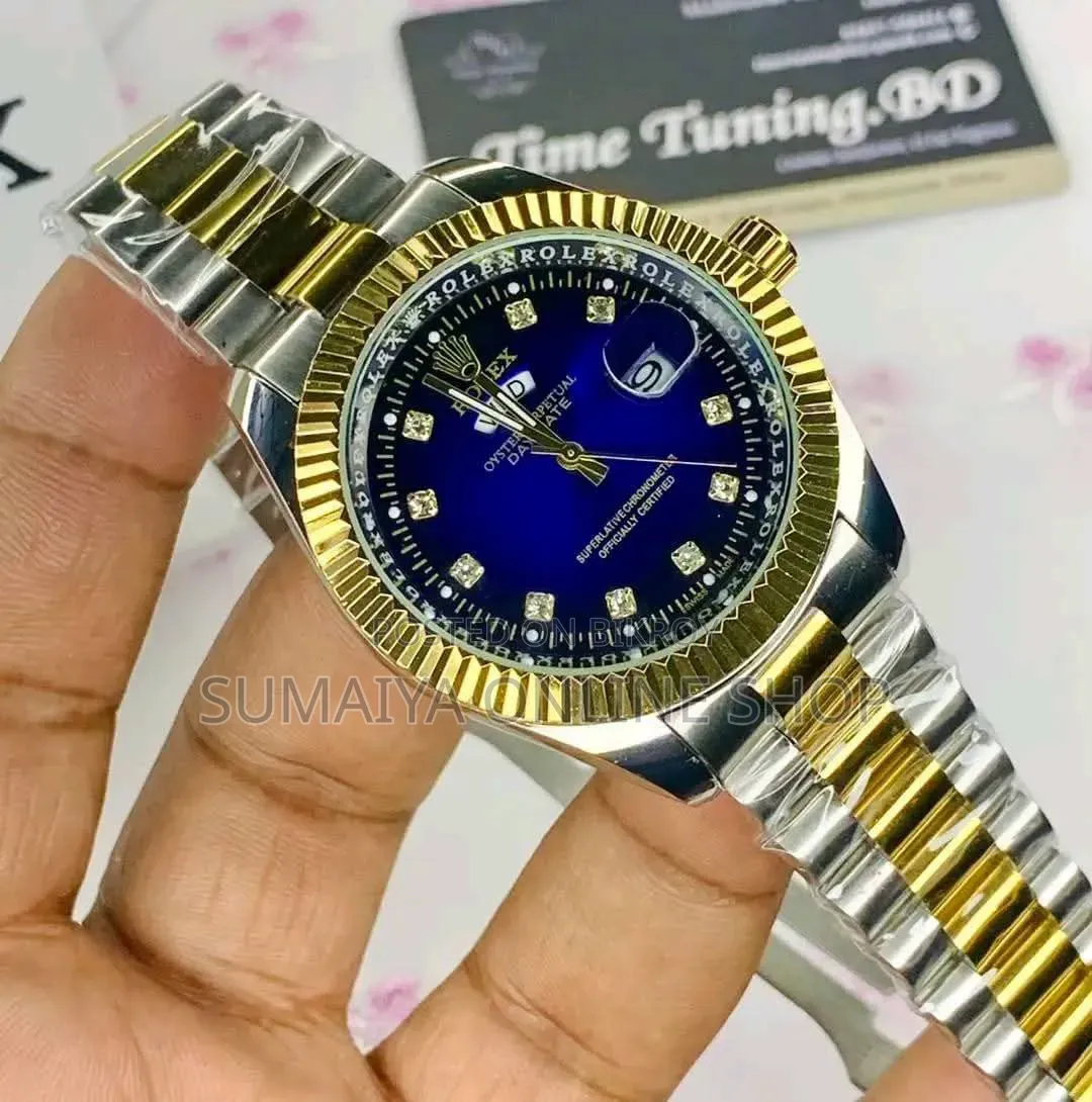 Rolex Quartz Movement Stainless Steel Analog Watch for Men