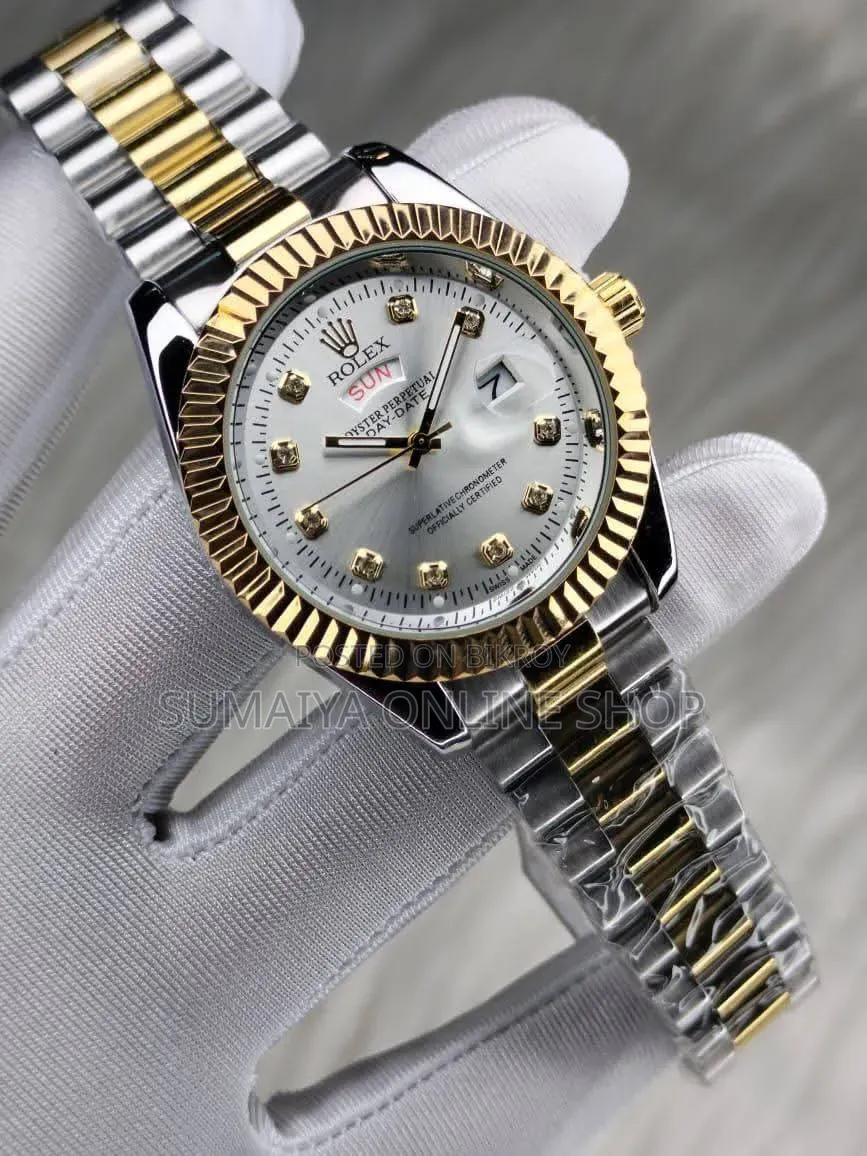 Rolex Quartz Movement Stainless Steel Analog Watch for Men