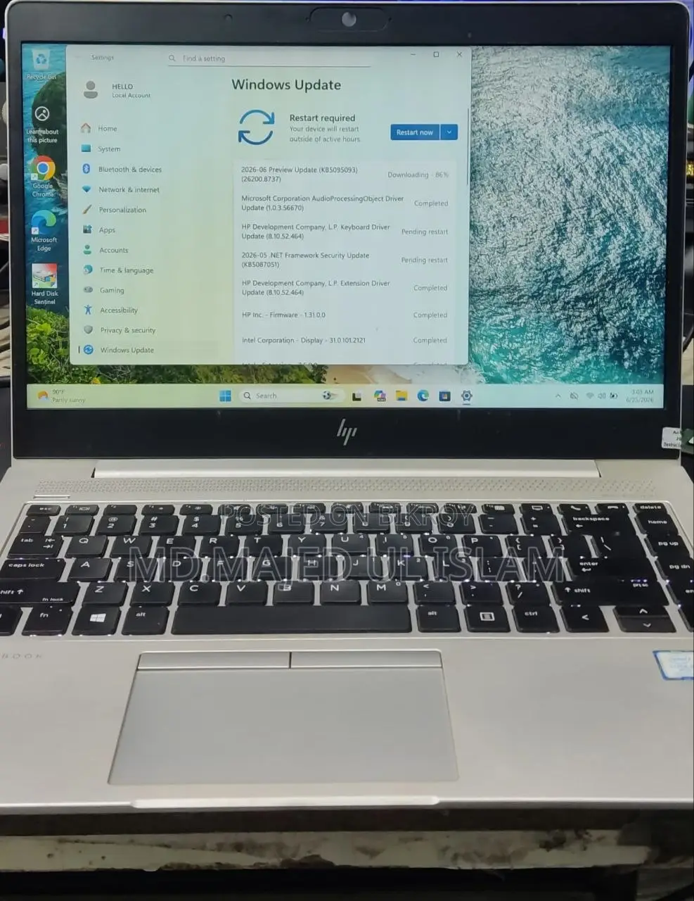 Laptop HP EliteBook 840 G6 8GB Intel Core I5 SSD 256GB