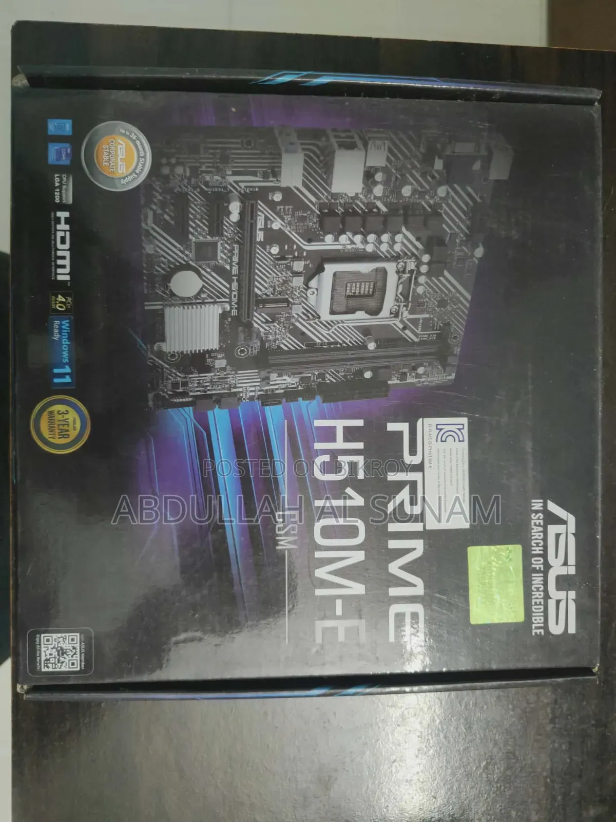 Desktop Computer Asus 8GB Intel Core i5 HDD+SSD 128GB