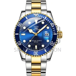 Olevs Two-Tone Watch With a Blue Dial, (G5885)