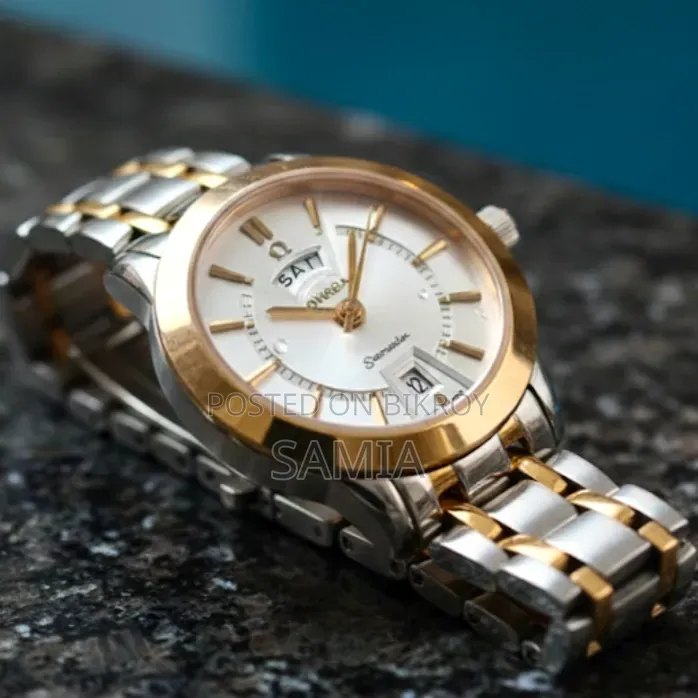 Omega Seamaster Two-Tone Analog Watch W/ Date Function-Water Resistant