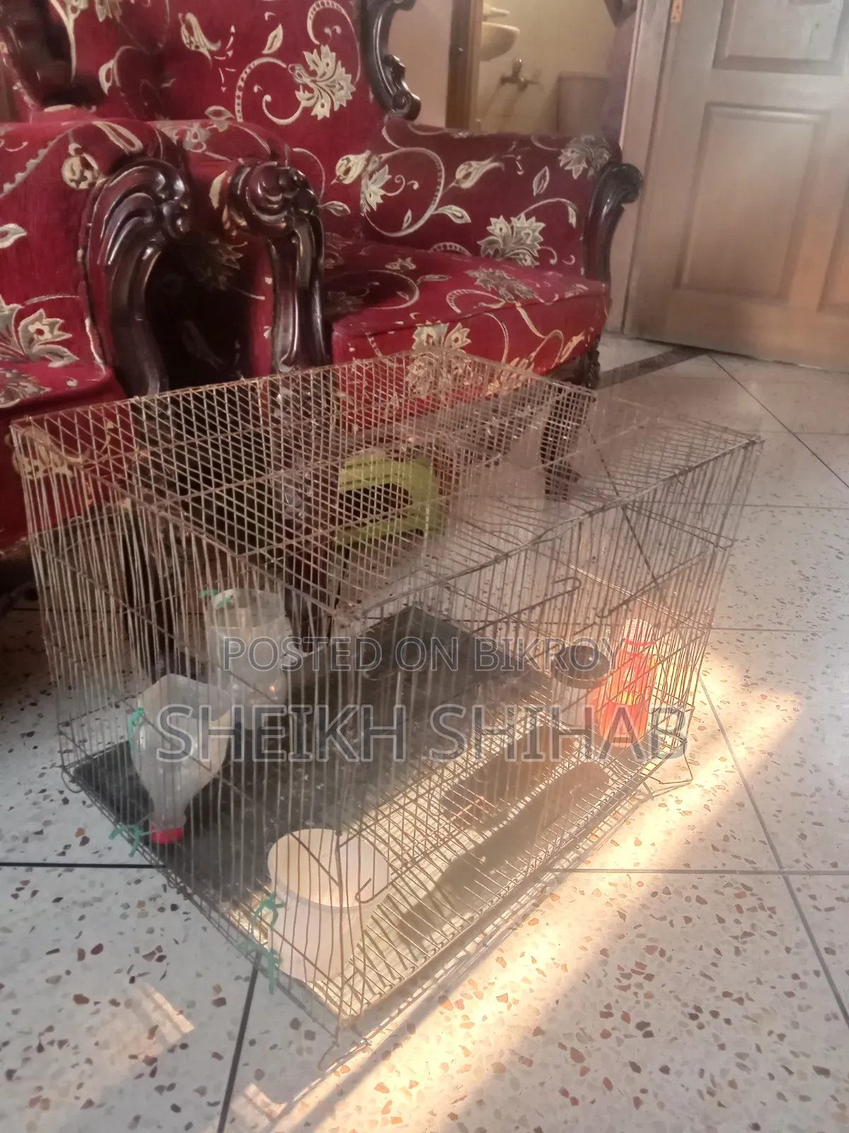 2 chicken cages with trays for sale.