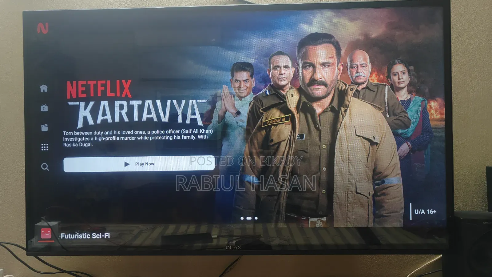 Intex 43" Android Voice Control Double Glass Tv